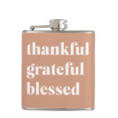Dankful Grateful Blessed | THANKSGIVING Heupfles (Voorkant)
