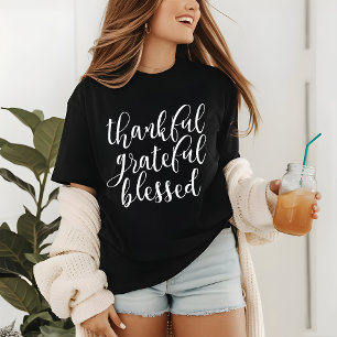 Dankful Grateful Blessed THANKSGIVING Tri-Blend Shirt