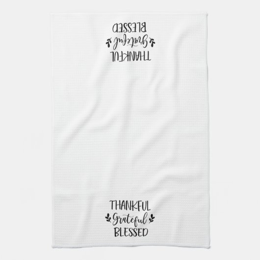 Dankful Grateful Blessed Theedoek (Verticaal)