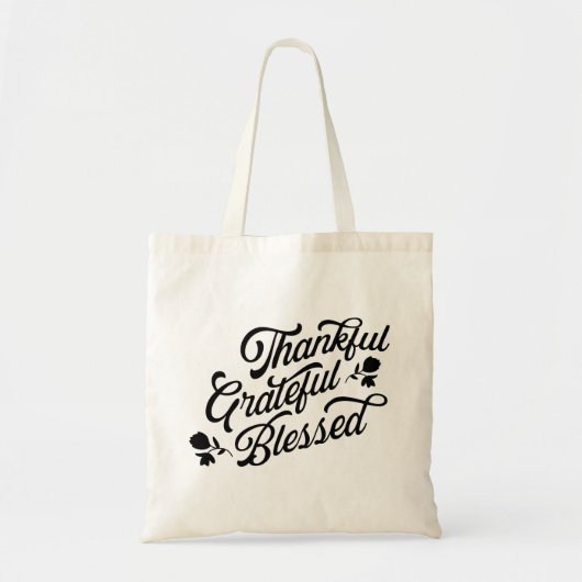 Dankful Grateful Blessed Tote Bag (Voorkant)
