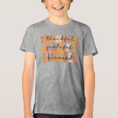 Dankful Grateful Blessed Tri-Blend Shirt (Voorkant)