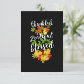 DANKFUL GRATEFUL BLESSEN THANKSGIVING KAART (Staand voorkant)