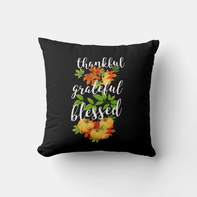 DANKFUL GRATEFUL BLESSEN THANKSGIVING KUSSEN (Voorkant)