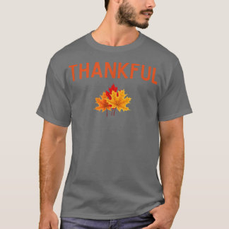 DANKFUL, THANKSGIVING, AUTUMNELE DALING VERLAAT VR T-SHIRT