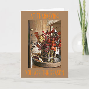 DANKFUL VOOR "U" OP DE THANKSGIVING (EN ALLE JAAR) FEESTDAGEN KAART
