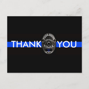 DANKJEWEL ANSICHTKAART VOOR DE POLITIE BRIEFKAART