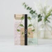 Dankjewel collage met vintage ephemera briefkaart (Staand voorkant)