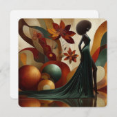 Dankjewel kaart Afro-Amerikaanse vrouw Abstract (Voorkant / Achterkant)