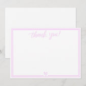 Dankjewel kaart (Baby Pink) (Voorkant / Achterkant)