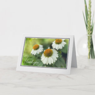 Dankjewel kaart Elegante witte bloemen