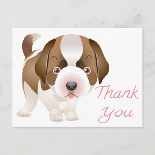 Dankjewel Sint-Bernard Puppy Hond Postkaart