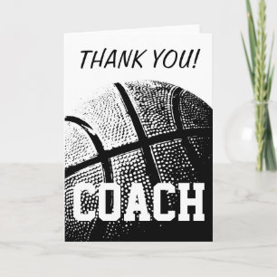 Dankjewel voor de basketbalcoach bedankkaart