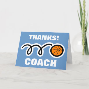 Dankjewel voor de basketbalcoach bedankkaart