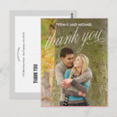 Dankjewel voor de foto Dankjewel Card Briefkaart (Voorkant / Achterkant)