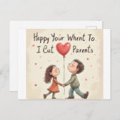 Dankjewel voor ouders briefkaart (Voorkant / Achterkant)