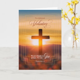 Dankjewel Vrijwilliger Christelijke Thessalonicenz Kaart
