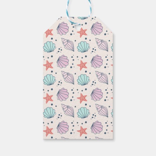 Dankjewel Zeeschelp Verjaardag Minimaal Cadeaulabel (Achterkant)