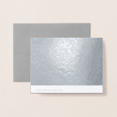 Dankjewel Zilveren Decor met aangepaste tekst Folie Kaarten (Met envelop)