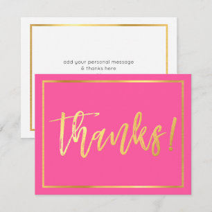 DANKJEWELBRIEFJE cute handgeschreven gouden schrif Kaart