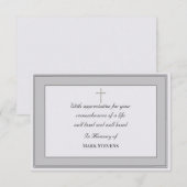Dankkaart Condoleance Eenvoudig Kaartje Kaart (Voorkant / Achterkant)
