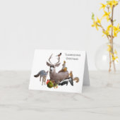 Dankkaart voor bosdieren kaart (Gele Bloem)