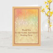 Dankkaart voor gouden jubileumfeest kaart (Gele Bloem)