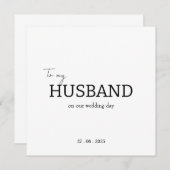 Dankkaart voor mijn man op onze trouwdag  bedankkaart (Voorkant / Achterkant)
