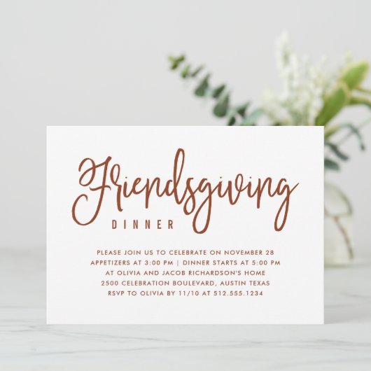 Dankmaaltijd | Wit met herfstbladeren Kaart (Staand voorkant)