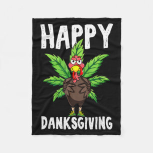 Danksgiving Onkruid Gelukkige Danksgiving Kalkoen Fleece Deken
