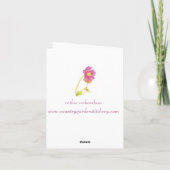 Dankt de Antiek Gieter van het Boeket van de bloem Bedankkaart (Achterkant)