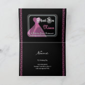 DANKT het Ondergeschikte Bruidsmeisje van de NICHT Bedankkaart (Binnen)