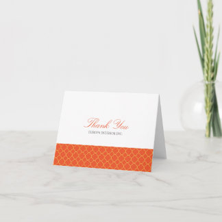 Dankt het oranje de klaverpatroon van Quatrefoil u Bedankkaart