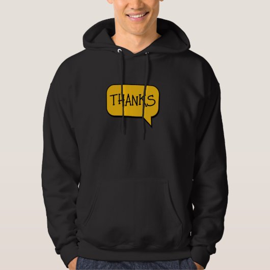 danktekst hoodie (Voorkant)