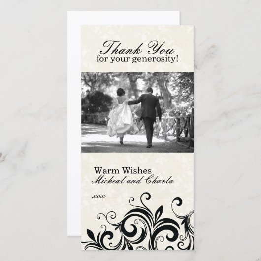 Dankuwel Fotokaart (4x8) Bedankkaart (Voorkant / Achterkant)