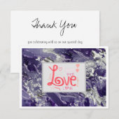 Dankuwel Notecard 3,5 inch x 5 inch - Paars (Voorkant / Achterkant)