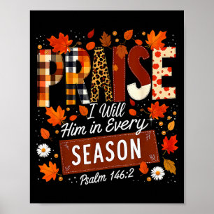 Dankzegging Coquette Dank aan de Heer Herfst Poster