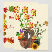 Dankzegging  feestdagenkaart (Voorkant / Achterkant)