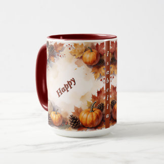 Dankzegging Gouden Moderne Herfst Collectie Mok