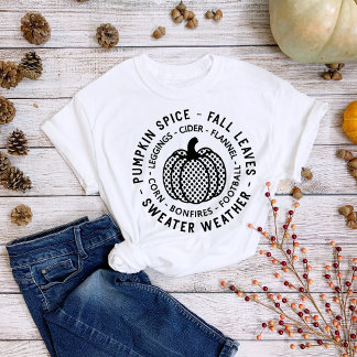 Dankzegging Pompoen Kruiden Herfst Vuren T-shirt