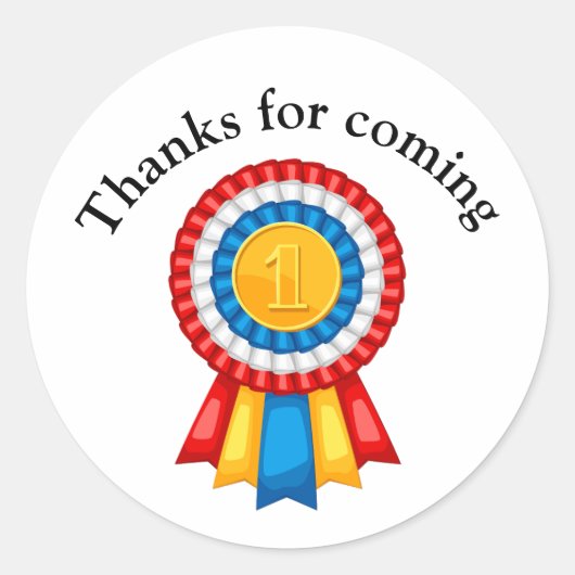 Dankzegging  ronde sticker (Voorkant)