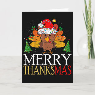 Dankzegging Schattig Gobble Gobble Kalkoen Pelgrim Kaart