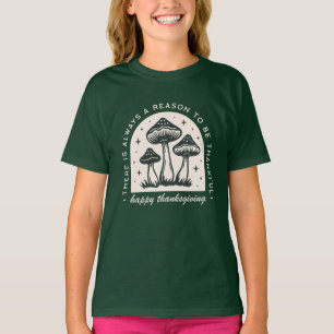 Dankzeggings paddestoel magisch bos donkergroen t-shirt