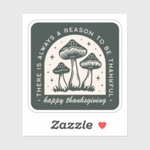 Dankzeggings paddestoelen bos groene cottagecore sticker