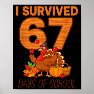 Dankzeggingsdag Ik Heb 67 Dagen Van School Overlee Poster