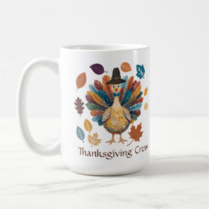 Dankzeggingsploeg Pelgrim Kalkoen Herfstbladeren Koffiemok