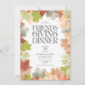 Dankzittingsdiner Herfstbladeren Rustiek Diner Kaart (Voorkant)