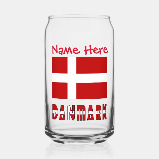 Danmark Dannebrog Drapeau Rouge Personnalisation (Recto)