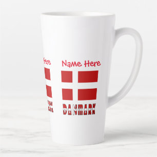 Danmark Dannebrog op maat gemaakt Latte Mok