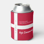 Danmark Grundlovsdag Deense nationale dag vlag Blikjeskoeler (Blikje Voorkant)