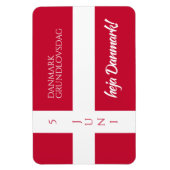 Danmark Grundlovsdag Deense nationale dag vlag Magneet (Verticaal)